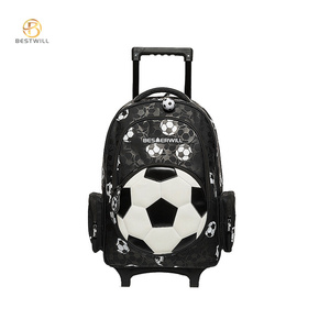 <span class=keywords><strong>Sac</strong></span> <span class=keywords><strong>à</strong></span> <span class=keywords><strong>dos</strong></span> <span class=keywords><strong>à</strong></span> roulettes pour enfants, garçons et filles, imprimé de dessins animés de <span class=keywords><strong>football</strong></span>, BESDERWIL - Product Image 5