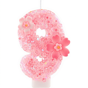 Velas de Parafina con Forma de Flor Rosa Brillante para Pasteles, Ideales para Pascua, Año Nuevo, Cumpleaños, Aniversarios, Bares y Fiestas - Decoración para el Hogar No Tóxica - Product Image 1