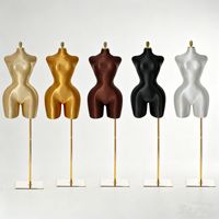 Maniquí Femenino de Medio Cuerpo con Curvas, Talla Grande Europea y Americana, de Plástico y Tela, con Cadera Ancha y Cintura Delgada, para Exhibición en Tiendas de Ropa