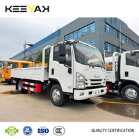 Camion de fret à plateau Isuzu 5 tonnes Cabine simple Camion léger puissant Camion léger Camion de fret neuf Bon prix