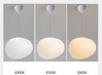 Lampe à suspension galet salon lampe en forme de boule d'oeuf d'oie de forme irrégulière