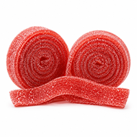 Fabrieksdirect Halal Zure Gummy Roll Candy 40g Regenboog Candy Belts Zure Kauwgommen Groothandel Aangepaste Label Fabrikant