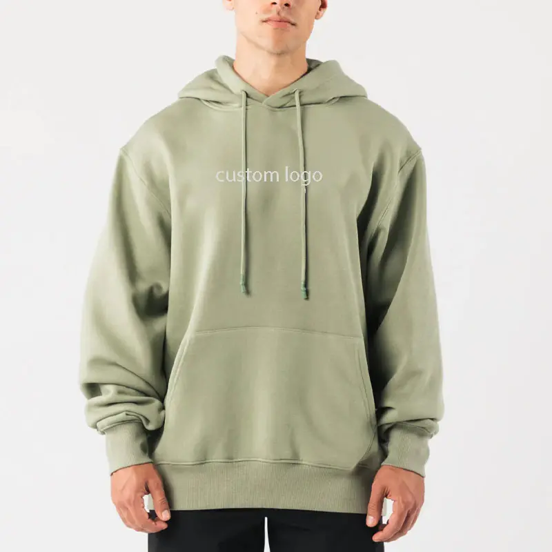 Stampa personalizzata Logo abbigliamento sportivo oversize Fit Heavyweight 450gsm Drop Shoulder felpa con cappuccio in pile spazzolato da uomo