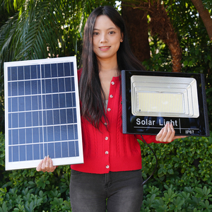 30W 50W 100W 200W 300W 500W 1000W độ sáng cao ngoài trời không thấm nước tự động sạc năng lượng mặt trời dẫn đèn pha - Product Image 1