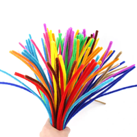 Bâtonnets de laine créatifs de 6 mm en vrac pour loisirs créatifs, matériaux bruts DIY, fournitures d'art manuel, fils pelucheux colorés