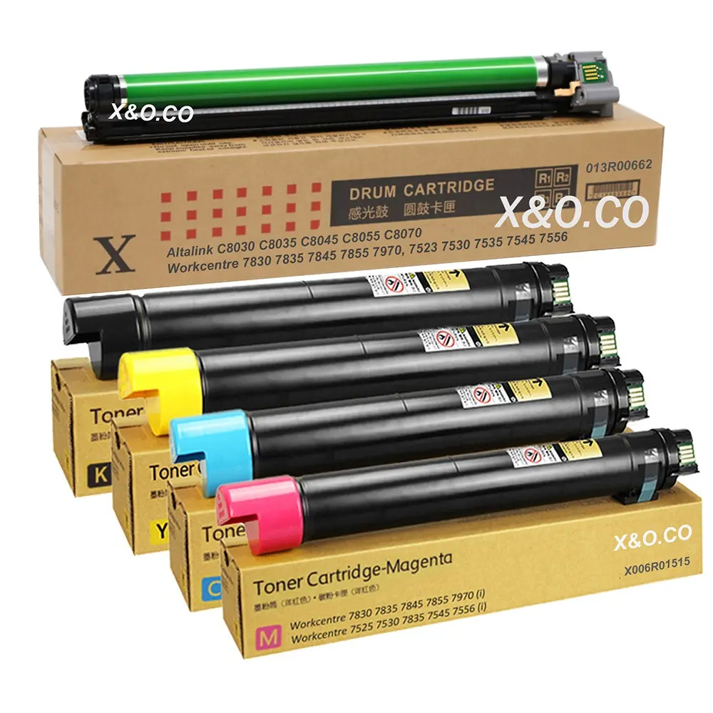 Di alta Qualità cartuccia di Toner compatibile Xerox 006R01509 006R01510 006R01511 006R01512 per wc7525 7535 7545 7556 7830 7845 7855