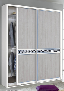 Armoire coulissante moderne Santopova avec finition imitation bois - Product Image 2