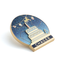 Insigne de broche en métal cadeau souvenir de taches scéniques personnalisées de paillettes de ciel étoilé de conception unique