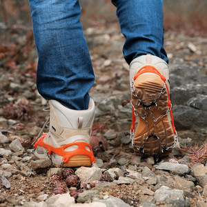 Bottes de randonnée Lava avec crampons à 8 dents, taille M L, équipement de survie en plein air pour hommes, chaîne antidérapante pour routes en neige et en pierre - Product Image 3