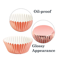 24pcs 48pcs 100pcs 200pcs Aluminium Metallic Folie Papier Tulpe Muffin Cupcake Hüllen Gold Silber Back becher Kuchen form 550 350 408 500