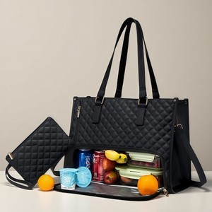 Bolso de Hombro Multifuncional Grande de <span class=keywords><strong>Trabajo</strong></span> <span class=keywords><strong>para</strong></span> Portátil de 15.6 Pulgadas con Compartimento Térmico <span class=keywords><strong>para</strong></span> Almuerzo <span class=keywords><strong>para</strong></span> Mujer - Product Image 1