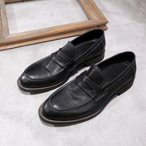 Nouvelles Chaussures Décontractées en Cuir Véritable Effet Vieilli en Peau de Cheval, Modèle Été 2026, à Enfiler, Semelle en Cuir Authentique, Confortables et Polyvalentes - Product Image 2