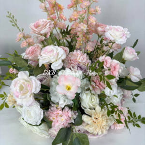ดอกไม้ประดิษฐ์สีชมพูจาก DKB Wholesale ตกแต่งการจัดดอกไม้บนพื้นระดับพรีเมียมสำหรับการตกแต่งสถานที่จัดงานแต่งงาน - Product Image 5