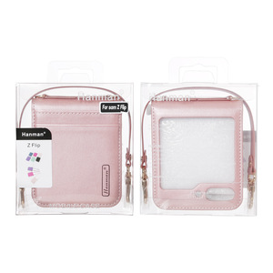 Étui portefeuille pour <span class=keywords><strong>Samsung</strong></span> <span class=keywords><strong>Galaxy</strong></span> Z Flip 7 Strap Couverture arrière en cuir pour <span class=keywords><strong>Galaxy</strong></span> Z Flip7 6 5 4 3 - Product Image 2
