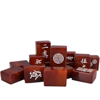 36Mm Trò Chơi Mạt Chược Truyền Thống Trung Quốc Cổ Điển Trung Quốc Hàng Đầu Lớp Đá Quý Mã Não Đỏ Tự Nhiên Bộ Mạt Chược
