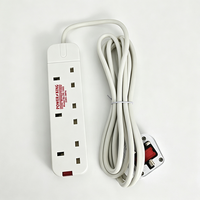 Stop Kontak Anjehold Grosir Pabrik UK dengan Tutup Pengaman, 3 Stop Kontak, Ekstensi Multi Plug untuk Rumah dan Kantor