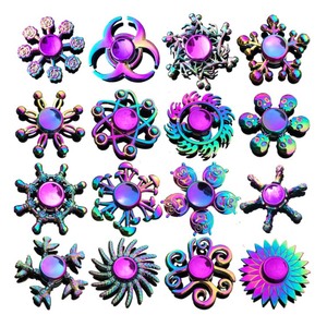 2025 Penjualan Langsung Pabrik Fidget Spinner Baru Oem Paduan Logam Keren Hand Spinner Penghilang Stres Pelangi Metal Fidget Spinner Natal - Product Image 2