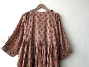 ชุดเดรสมิดิผ้าฝ้ายพิมพ์ลายดอกไม้ทำด้วยมือชุดเดรสผ้าฝ้ายนุ่มใส่สบายสำหรับผู้หญิงสวมใส่ทุกวันชุดฤดูร้อน - Product Image 3