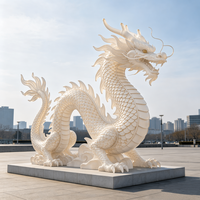 Statue de dragon chinois géant personnalisée, directement de l'usine, plusieurs finitions, sculpture en fibre de verre, imperméable, pour extérieur public