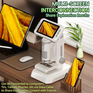 กล้องจุลทรรศน์เด็กแบบพกพา 3 in 1 ชุดวิทยาศาสตร์ดิจิทัลพร้อมกล้องหน้าจอ LCD - Product Image 6