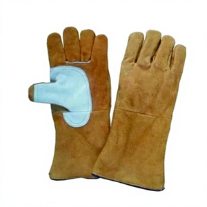 Guantes de Soldadura MIG TIG Resistentes al Calor y a Impactos, Forrados con Piel de Vaca, Reforzados, Extra Resistentes, Ajuste Cómodo, Protección Completa para el Pulgar - Product Image 1