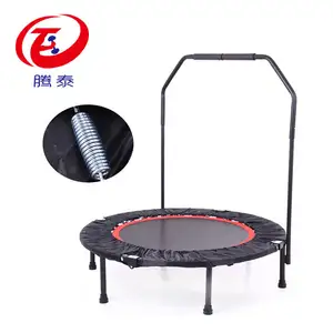Mini trampolim dobrável e portátil de rebote por atacado de fábrica para equipamentos de ginástica esportiva de interior com alça ajustável