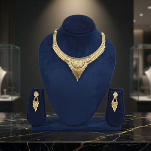 Traditional Gold Plated Micro Forming Necklaces for Women Wedding Season Jewelry Orthodox Theme <b>Copper</b> Brass Chapado En Oro Oro - Product Image 2