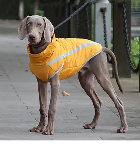 Persediaan Hewan Peliharaan Logo Kustom Mantel Anjing Merah Muda Musim Dingin Pakaian Hewan Peliharaan Reflektif Jaket Anjing dengan Kerah Bulu