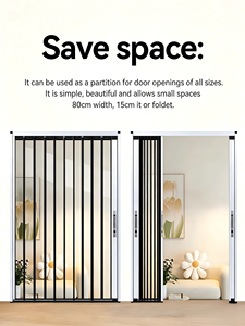 Portes pliantes en aluminium à cadre mince, écoénergétiques, verre clair/givré, gain de place pour cuisine, salon, couloir, panneau PC - Product Image 3