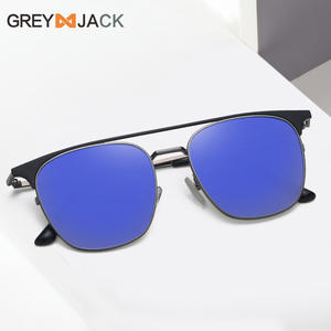 Lunettes de soleil unisexes tendance, monture intégrale, verres TAC, protection UV400, style noir, or, argent - Product Image 3