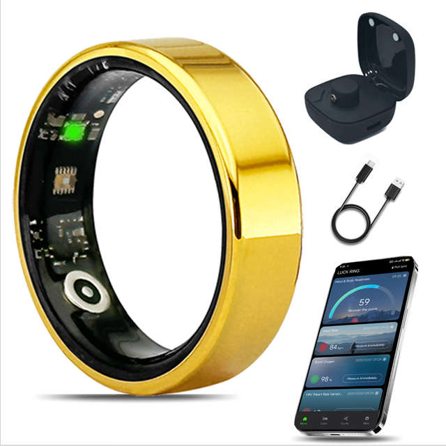 Factory Price Ring with Black Charging Case Waterproof Fitness Tracker SDK Service Iphone Android IOS Smart Ring for Phones