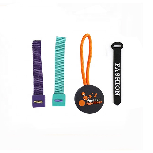 Индивидуальный тисненый логотип, круглая спортивная одежда, сумочка, куртка, веревка, Съемник на молнии, Круглый, изготовленный на заказ, мягкая ПВХ резиновая молния