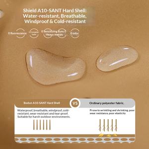 <span class=keywords><strong>Veste</strong></span> d'extérieur chaude pour enfants, coupe-vent en polaire et nylon, couleur terre, avec fermeture éclair et capuche, pour garçons, collection automne, personnalisable OEM - Product Image 4