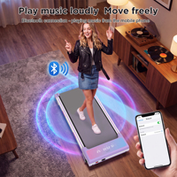 Tapis de marche à installation rapide, prêt à l'emploi à tout moment, tapis de course sous le bureau, moteur silencieux sans balais, machine d'exercice compacte pour la maison
