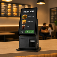 Kiosco de Autoservicio Todo en Uno con Pantalla Táctil Giratoria, Terminal POS de 15.6 Pulgadas, Impresora Térmica de 80 mm, Escáner, NFC de Fábrica