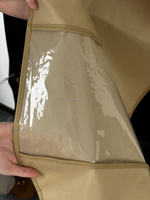 Housses de vêtements personnalisées avec fenêtre transparente, fermeture éclair et poignées de transport pour le rangement et l'emballage de costumes, robes et autres vêtements
