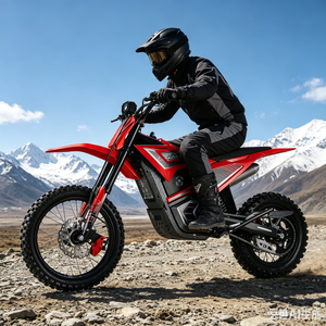 มอเตอร์ไซค์ Em5 Dirk Bike ความเร็ว 40 ไมล์ต่อชั่วโมง แบตเตอรี่ 23.4 แอมป์ชั่วโมง สีแดง สำหรับขับขี่ออฟโรด สมรรถนะสูง ความเร็วสูงสุด 65 กม./ชม. สำหรับการขับขี่ที่เร้าใจ ดี - Product Image 1
