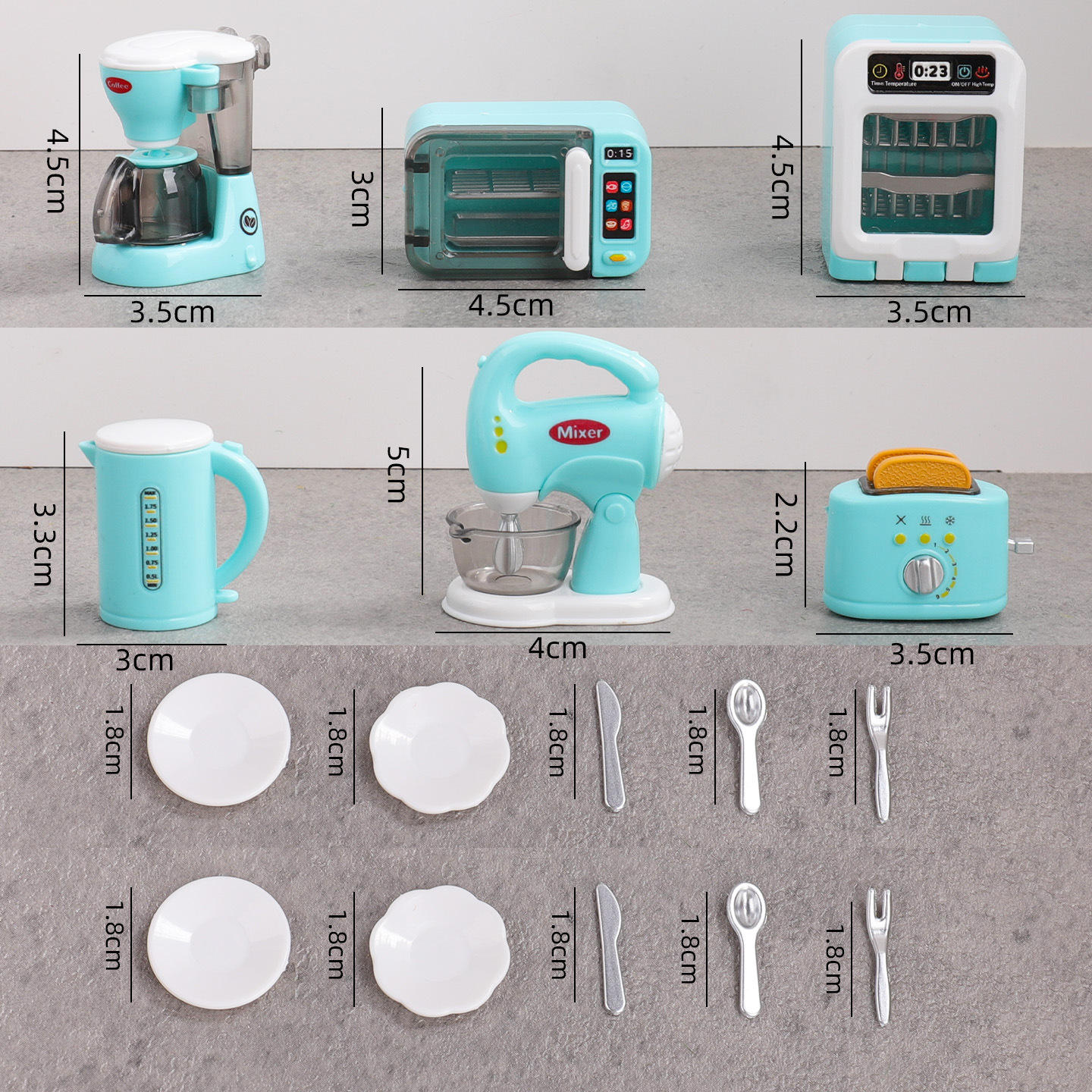 Petits appareils électroménagers bleus [Assemblage DIY]