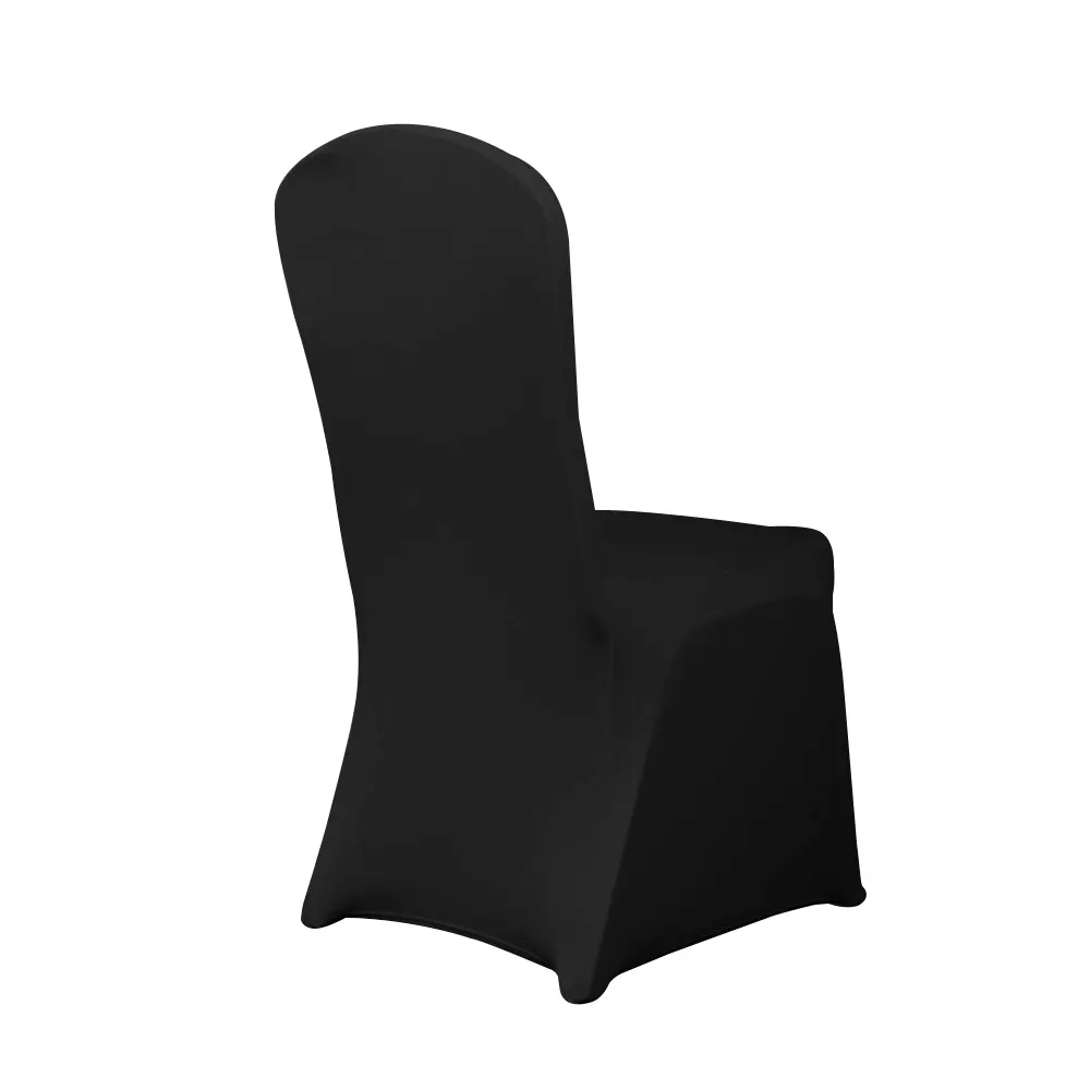 Black Soft Stretchable Banquet Chair Covers Seat Covers for Dining Room and Wedding