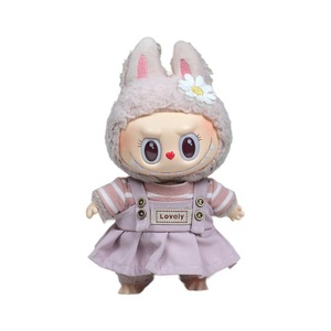 Labubu <b>Doll</b> Clothes 17cm Striped Sweater Denim Skirt Set For Plush Toy Accessories - Product Image 5