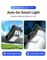 Lampe solaire à clipser, étanche IP65, lumière LED murale avec détecteur de mouvement, batterie au lithium rechargeable pour une utilisation en extérieur, dans le jardin et en camping