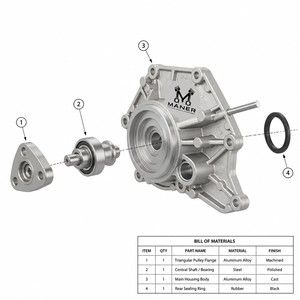 Bomba de Agua MANER 06E121018C, Bomba de Refrigerante del Motor para Audi A4 A5 A6 A7 A8 Q5 Q7 3.0T, Piezas de Repuesto para Automóviles - Product Image 4