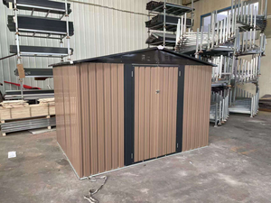 <span class=keywords><strong>Cobertizo</strong></span> de almacenamiento de metal para exteriores de 8*6 pies con 2 puertas con bisagras ensambladas fácilmente para patios traseros y <span class=keywords><strong>cobertizo</strong></span> de jardín - Product Image 4