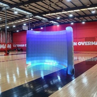Toile de fond Vogue Enceinte gonflable Disco Discothèque Led Wall Photo Booth Party Changing Led Tube 360 Photo Booth Enclosure