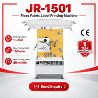 Imprimante d'étiquettes flexographiques monocolores JR-1501, haute vitesse 60m/min, équipement d'impression d'étiquettes pour vêtements, avec garantie d'un an