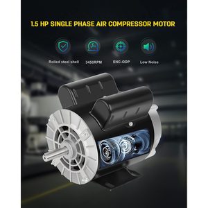 Motor de Inducción Monofásico Cuilvu de 1.5 HP, 3450 RPM, Carcasa 56, 115/230V, Servicio Continuo, Montaje a Pie - Product Image 3