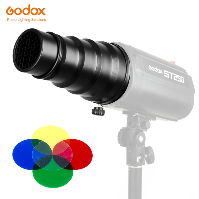 Godox SN-02 Universal Mount Conical Snoot Honeycomb Grid Light Beam Tube Compatible Studio Strobe Flash K-150 K-180 Speedlite