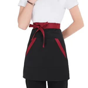 Restaurant Apron Short Waiter Waterproof Dishwasher Apron Dress Design Restaurant Waiter Uniform Short Apron for Waitress