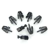 Huoshen Nouveau Kit d'Assortiment de Fixations Universelles Noires en Plastique pour Calandre de Voiture et Pare-chocs, avec Pinces à Griffe Élastiques de Type V