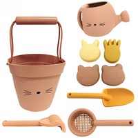 Jouets de plage et de sable en silicone pour enfants, pour la construction de châteaux d'été 2025, avec moules d'animaux marins, pour les 2-4 ans